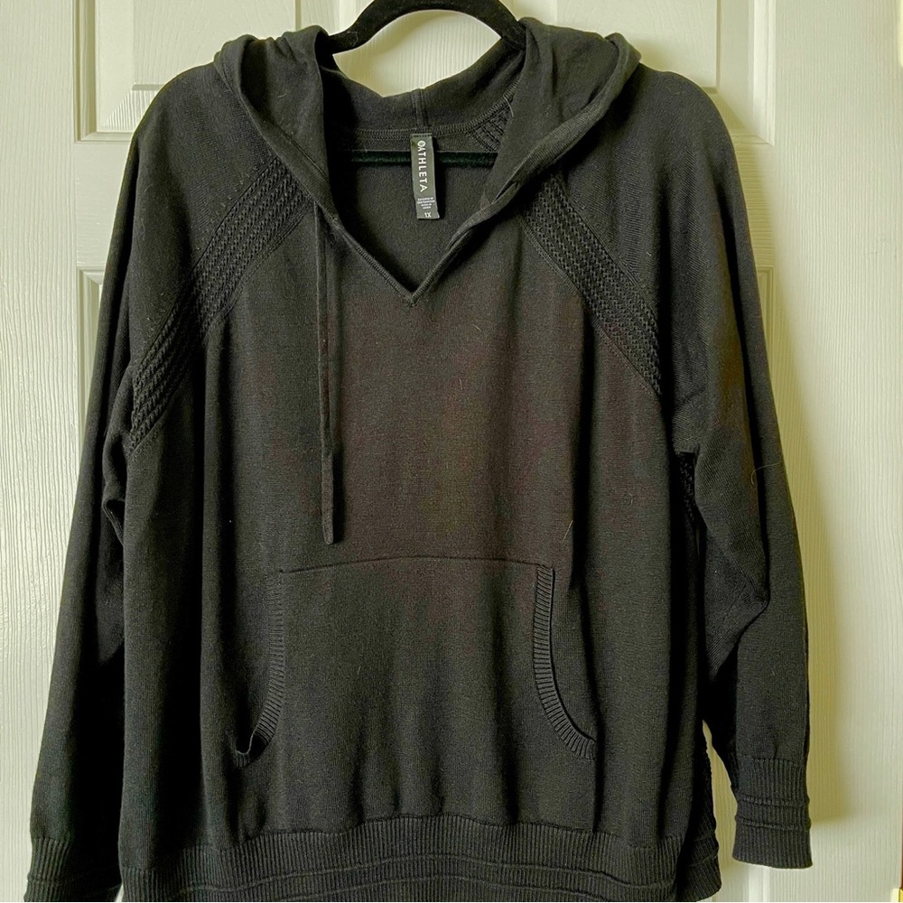 Athleta black hoodie sweater 1X